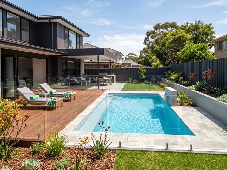 Custom concrete pool