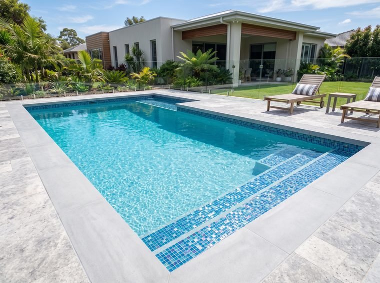 Renovated and resurfaced pool
